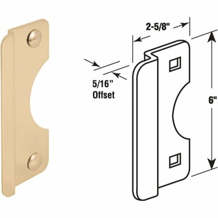 DEFENDER SECURITY 6 In. Polished Brass Steel Entry Door Latch Guard U 9510